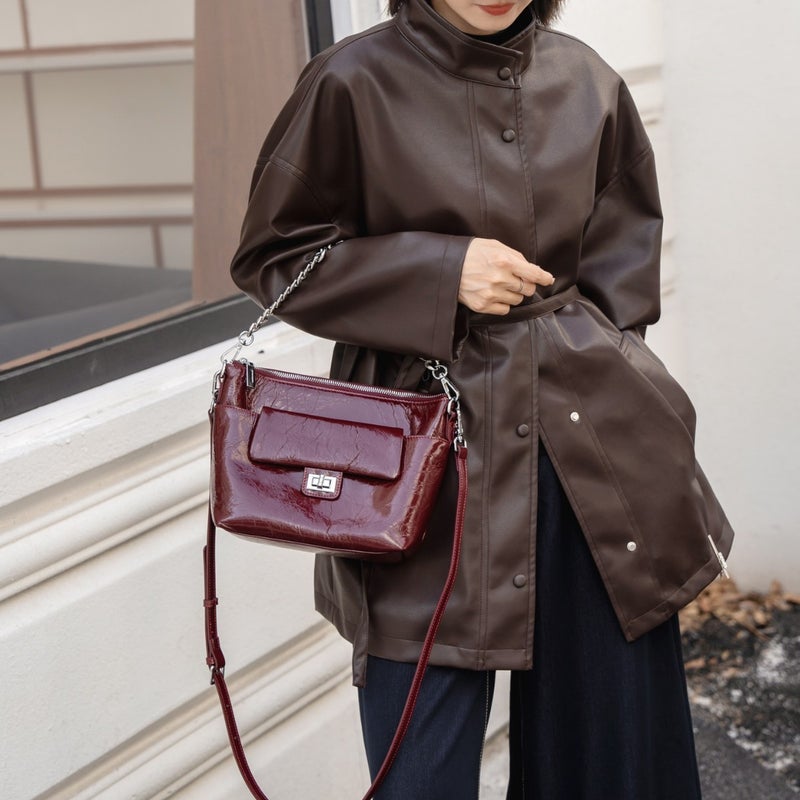 Korean Versatile Design High-End Fashion Chain Shoulder Bag Women'S 2025 Spring And Crossbody Bucket Bag - Image 4