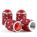 Alpmosn Car Wheel Tire Valve Caps 4 PCS Bling Tire Valve Caps Crystal Tire Caps Shinny Rhinestone for Women Universal Car Dustproof Tire Valve Caps for Cars Trucks SUV and Motorcycles Red - Image 2
