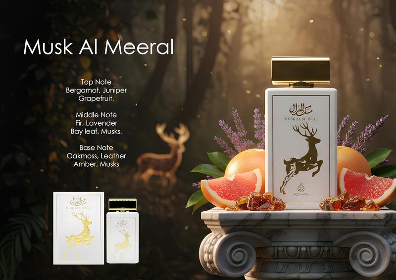 Adyan Musk Al Meeral Eau De Parfum 100ml - Premium Arabian Perfume for Men - Image 2