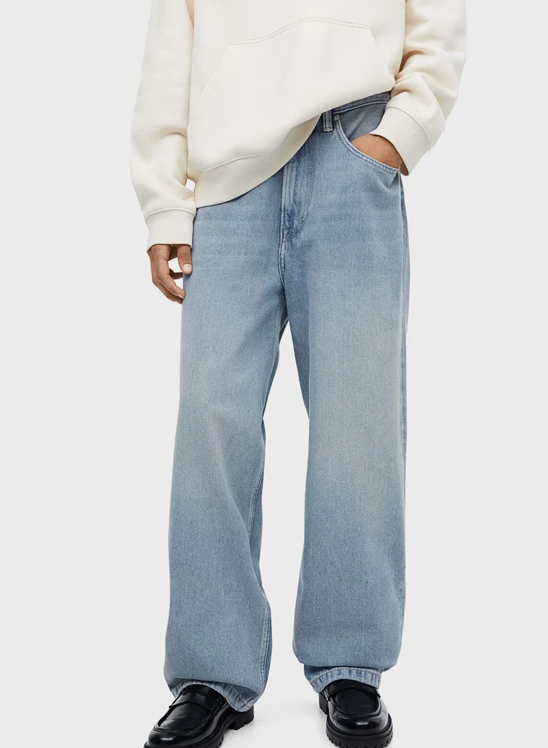 اتش اند ام Light Wash Baggy Fit Jeans