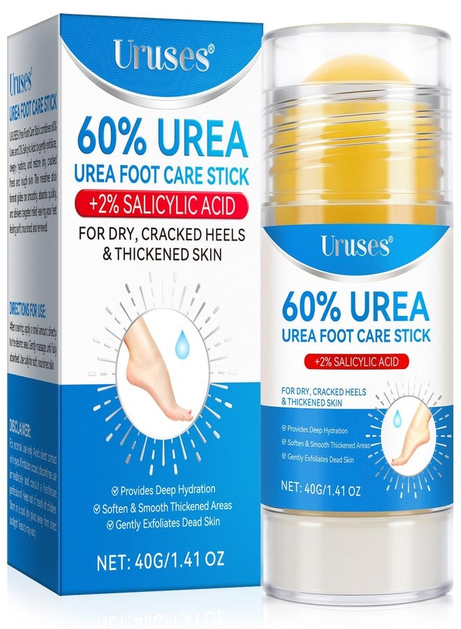 Uruses Urea Cream 60% plus Salicylic Acid 2% Urea Foot Care Stick, Foot Cream for Foot Callus Remover, Feet Moisturizer Stick for Dry Cracked Heels, Hands, Knees, Hydrating Heel Balm, Easy To Use - Image 1