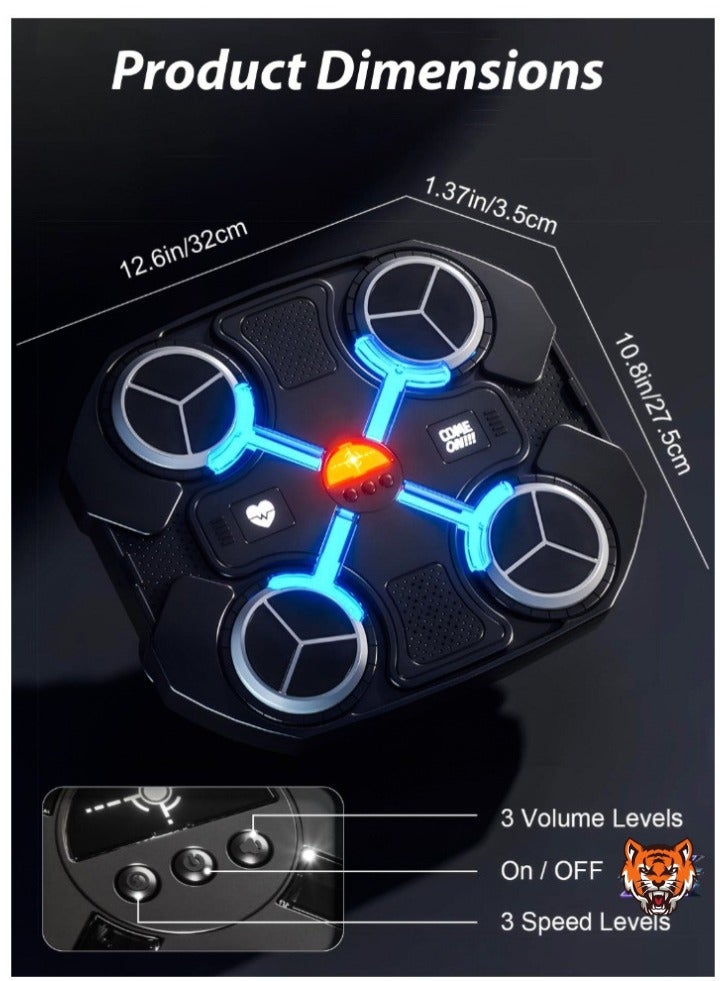 TIGER Interactive Kids Music Boxing Machine – Wall-Mounted Fitness Trainer with Bluetooth, Adjustable Height, 3 Training Modes, EVA Foam Punching Pad, and Gloves for Ages 3-14 - Image 2