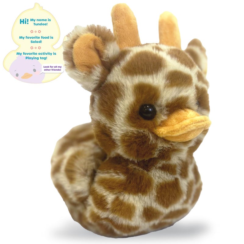 World's Softest Plush Duckees - 7" Plush Duckee - Tundee Giraffe - Image 4