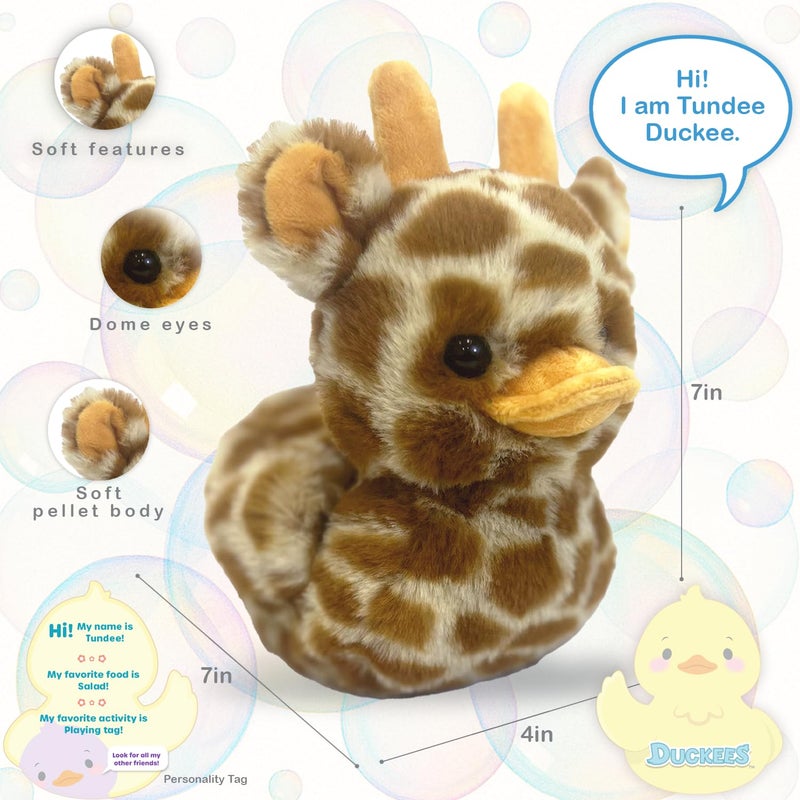 World's Softest Plush Duckees - 7" Plush Duckee - Tundee Giraffe - Image 2