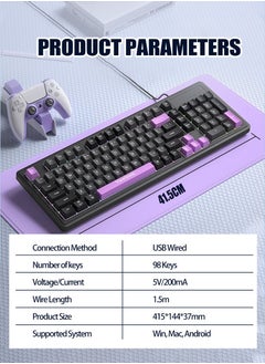 ViewSonic VS 98 Keys Wired Keyboard, Mechanical Feeling, RGB Light Effect, Desktop, Laptop USB Universal, Suitable for Gaming, Office Use  - Image 3