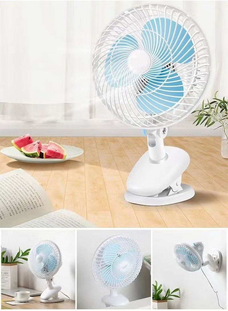 TIGER Portable Rechargeable Desktop Fan with 3-Speed Settings – Quiet Air Cooling Table Fan with Clip, USB Charging, 360° Rotation – Compact Handheld Circulator for Office Desk, Camping, Travel, Home, Baby Room – Low Noise, Energy-Efficient Cooling  - Image 4