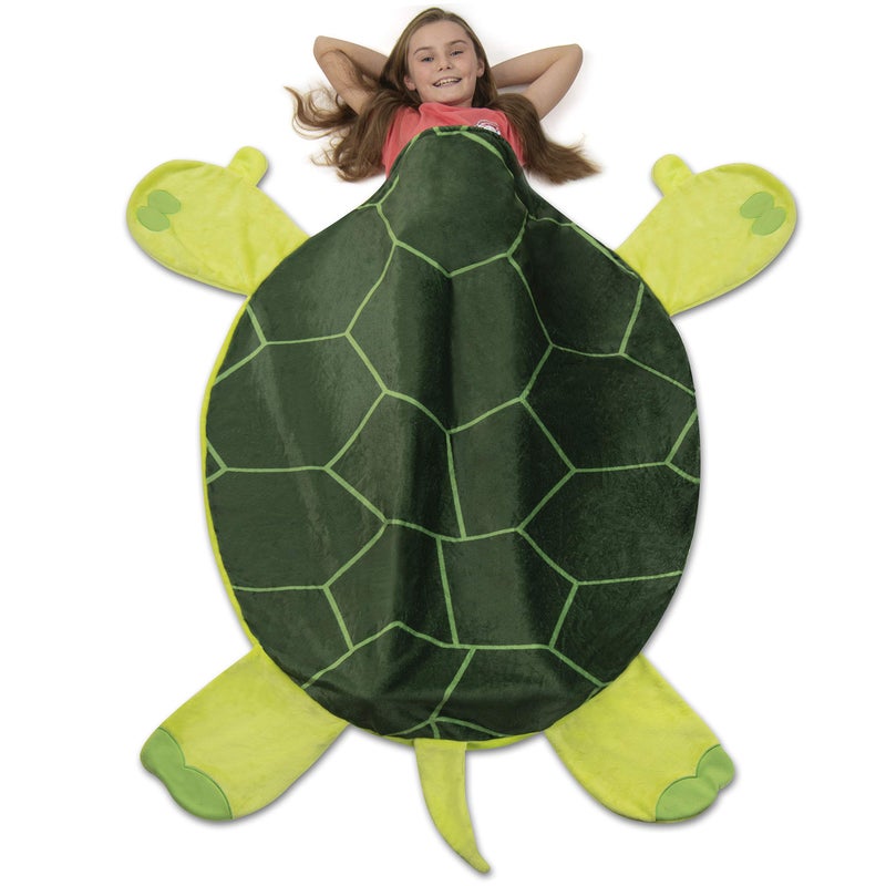 CozySnugz Cozy Turtle Blanket for Children Pocket Style Kids Tail Blanket Made of ExtraSoft and Durable Fabric  Tortoise Design  Warm and Comfortable Sleep Sacks for Movie Night Sleepovers Camping