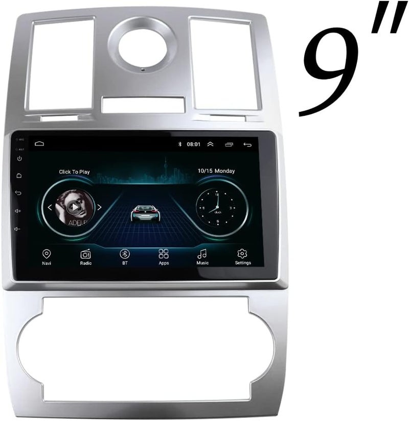 DKMUS Radio Stereo Bezel for Chrysler 300C 2005-2007 Dash Installation Mount Trim Kit Fits 9" and Double Din - Image 2