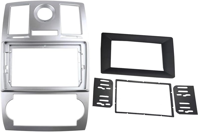 DKMUS Radio Stereo Bezel for Chrysler 300C 2005-2007 Dash Installation Mount Trim Kit Fits 9" and Double Din - Image 1
