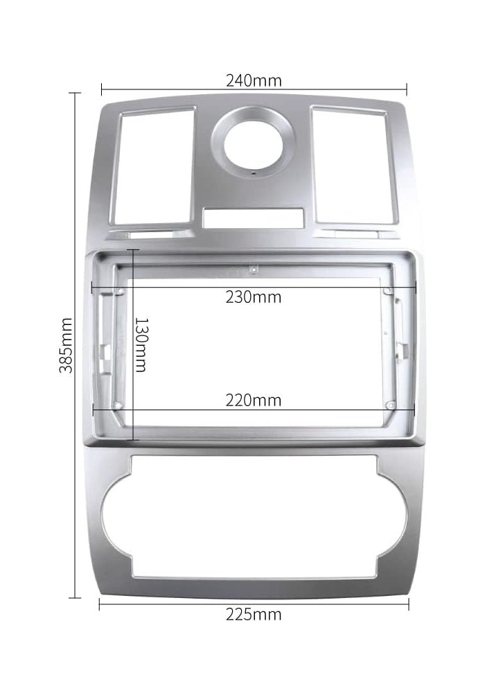 DKMUS Radio Stereo Bezel for Chrysler 300C 2005-2007 Dash Installation Mount Trim Kit Fits 9" and Double Din - Image 4