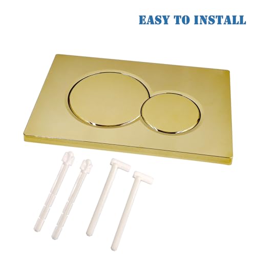 VALLVATER Dual-Flush Actuator Plate Compatible with Geberit 115.770.46.6, Glossy Gold - Image 4