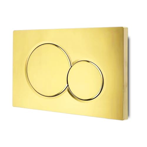 VALLVATER Dual-Flush Actuator Plate Compatible with Geberit 115.770.46.6, Glossy Gold - Image 1