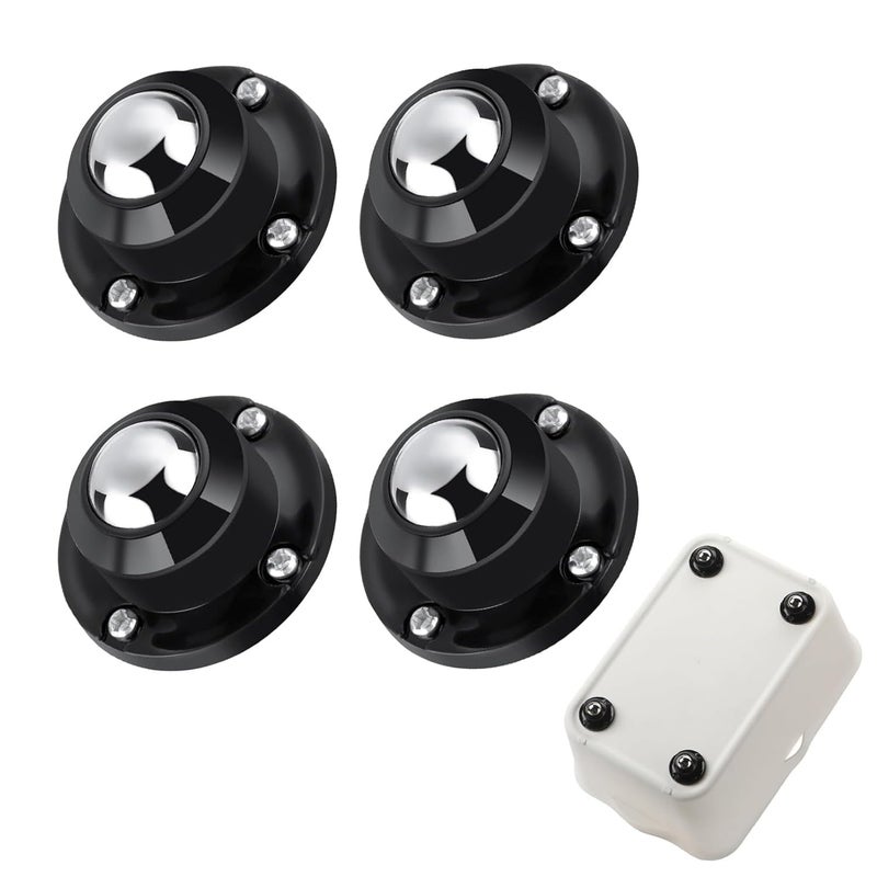 CESITRA 4pcs Caster Wheel Self Adhesive Caster Wheel 360 Swivel Wheels for Furniture Small Appliance DIY Modification Moving Table Heavy Duty Caster Wheels 200Kg Loading Capacity Black - Image 1
