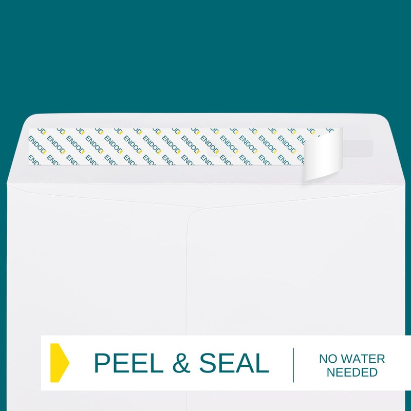 EnDoc 10x13 Envelopes Self Seal - 35 Pack - Open End White Mailing Envelopes for Catalogs, Presentations, Oversized Documents - Self Sealing Envelopes with Peel and Seal Closure - 28lb Heavyweight Paper - Image 4