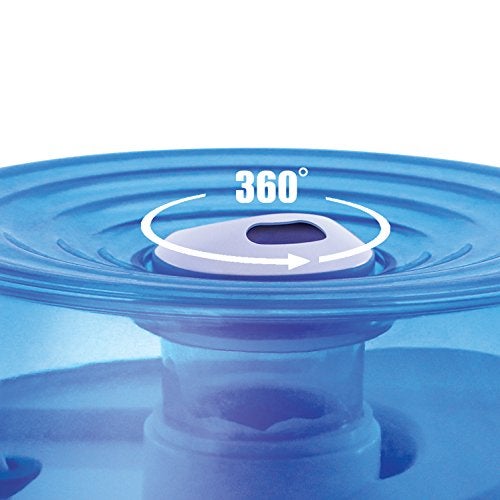 Crane Personal Ultrasonic Cool Mist Travel Humidifier and Vaporizer for Congestion Relief, 360° Adjustable Nozzle, Filter-Free .75 Liter Tank, Blue/White, Office Humidifier - Image 2