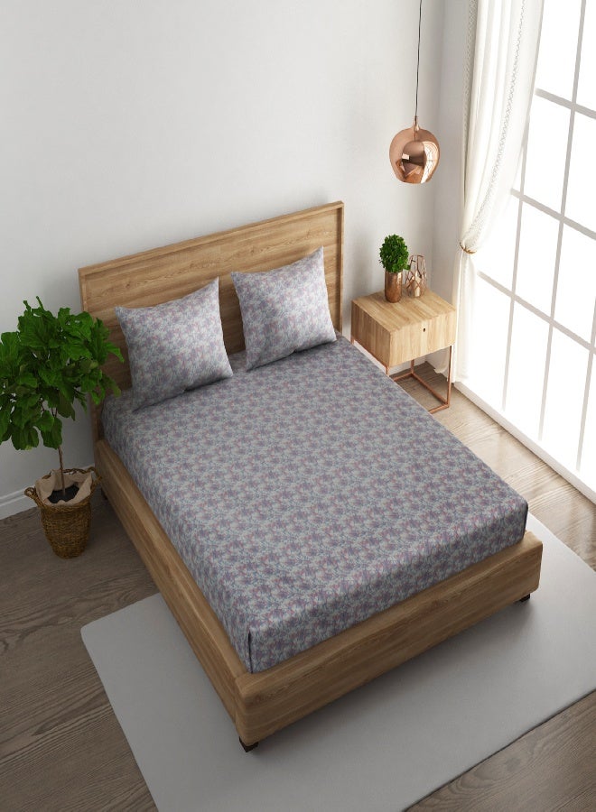 RISHAHOME 3-Piece 180 TC Printed Cotton Bedsheet Set Queen Size – Premium Collection with 2 pillow cases - Image 2