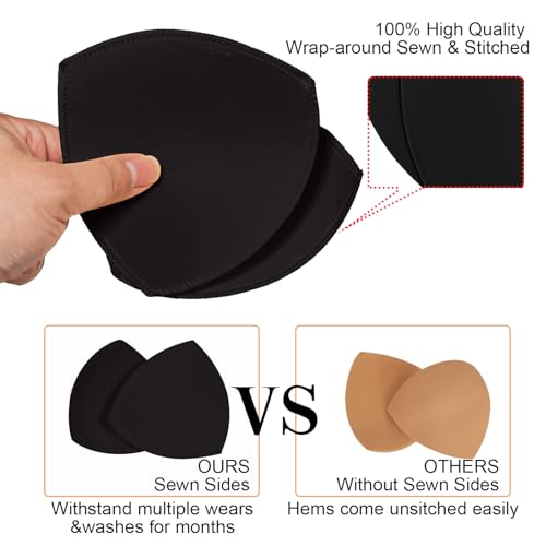 TopBine Bra Pads Inserts (3 Pairs C/D Black, C/D) - Image 5