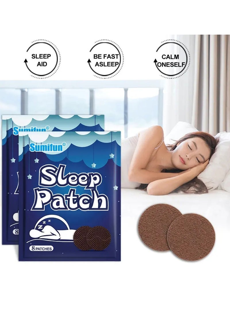 Sumifun 8 Pcs Sleep Patch Herbal Sleep Plasters for Improve Sleep Quality Natural Sleeping Patch Deep Sleep Patches Body Relax Sticker Stress Relieve Plaster Sleeping Sticker - Image 2