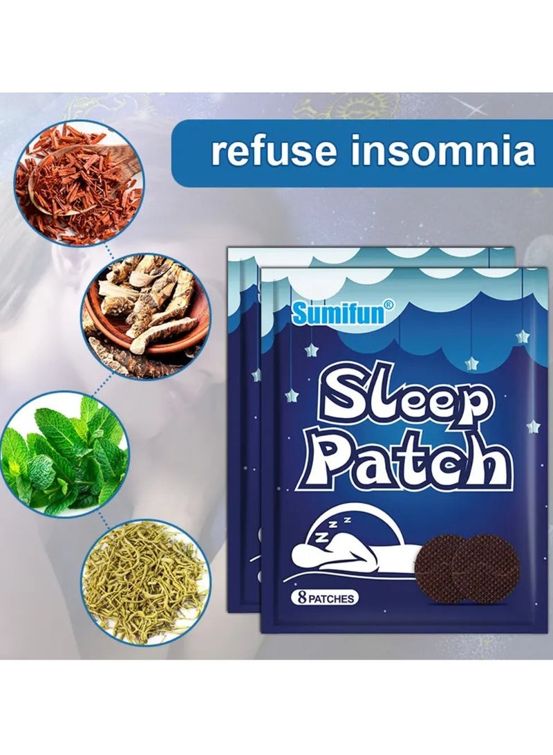 Sumifun 8 Pcs Sleep Patch Herbal Sleep Plasters for Improve Sleep Quality Natural Sleeping Patch Deep Sleep Patches Body Relax Sticker Stress Relieve Plaster Sleeping Sticker - Image 3