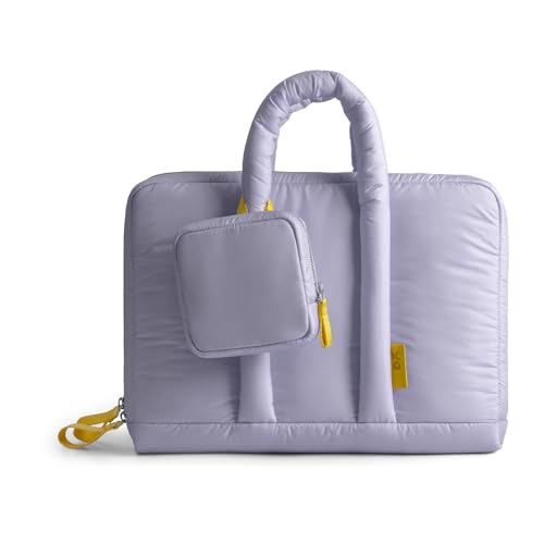 DailyObjects Puft Laptop Bag with Padded Sleeve (5L) (Fits 16" MacBook/14 Laptops), Detachable Pouch – Periwinkle Colour - Image 1