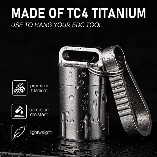 TISUR Titanium Small Pill Holder Keychain, Portable Pill Case Waterproof Pocket Pill Box Container Carrier to Hold Pills, Vitamins, Fish Oil, Supplements - Image 5