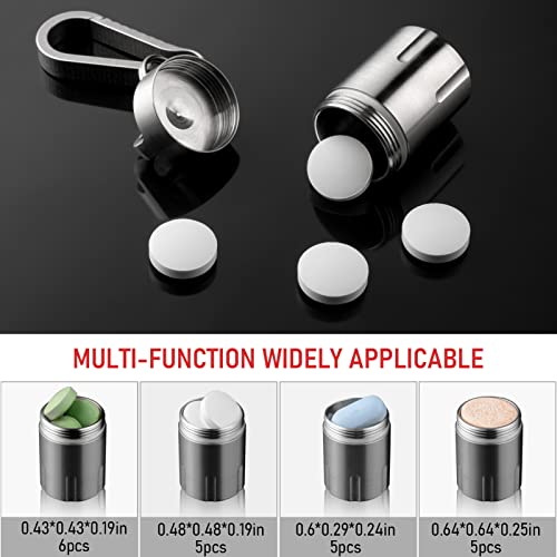 TISUR Titanium Small Pill Holder Keychain, Portable Pill Case Waterproof Pocket Pill Box Container Carrier to Hold Pills, Vitamins, Fish Oil, Supplements - Image 3