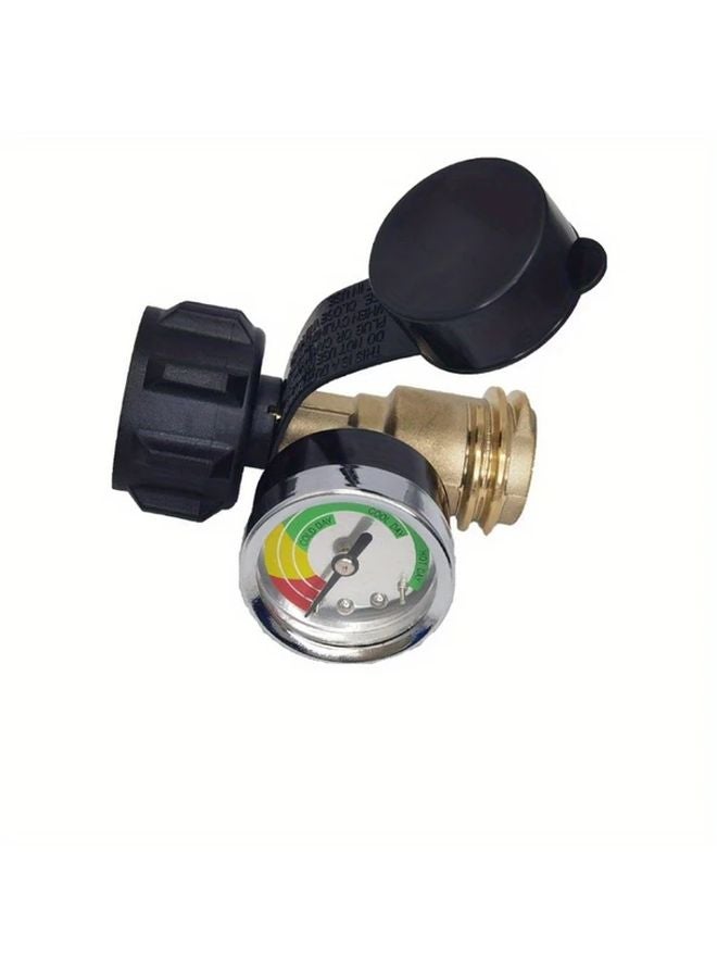 Propane Tank Adapter With Level Indicator Converts POL To QCC1 Type 1 Valve - Image 1