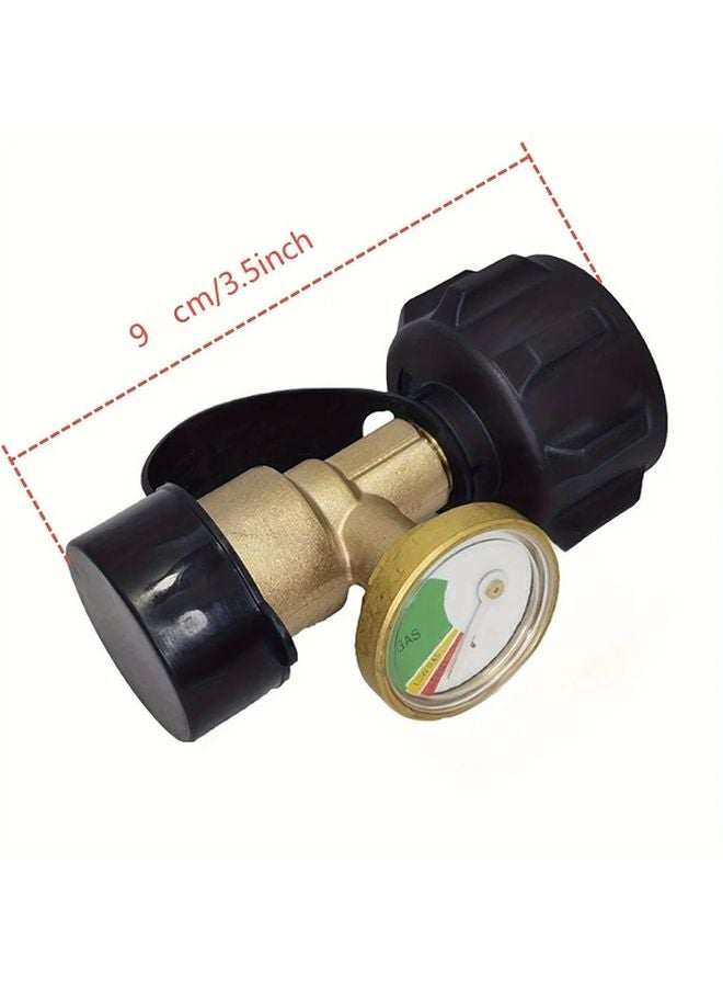 Propane Tank Adapter With Level Indicator Converts POL To QCC1 Type 1 Valve - Image 3