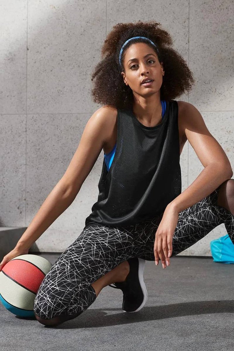 Tchibo Women Sportswear Fit Sleeveless Jersey Top, Black - Image 1