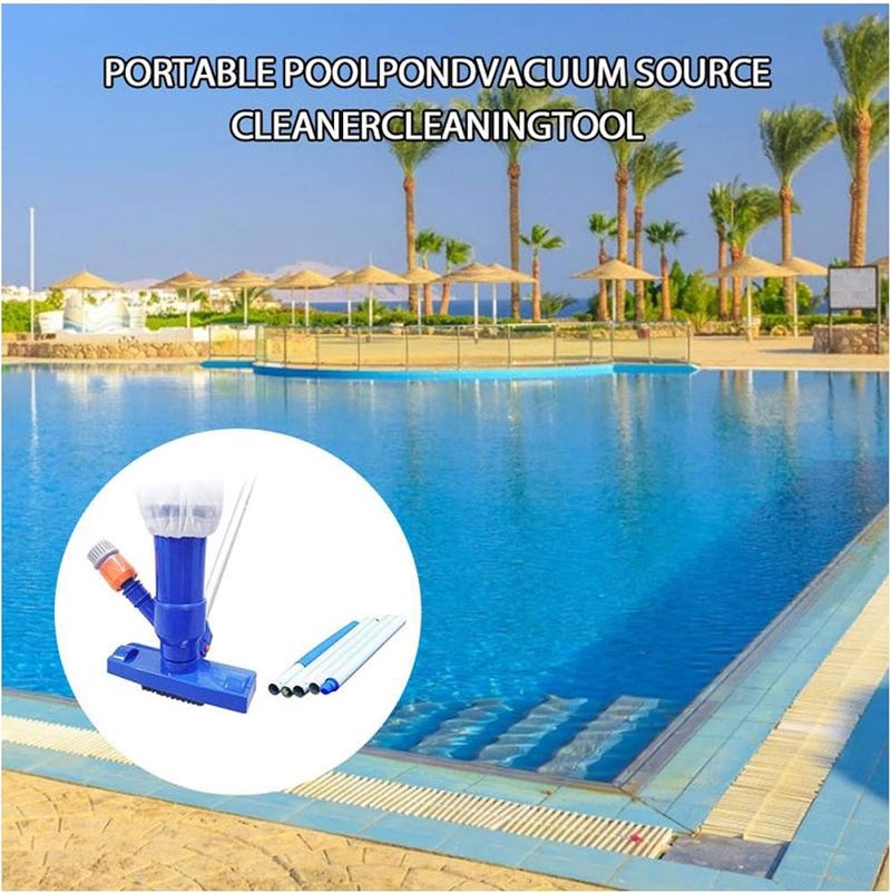 Bahels Swimming Pool Vacuum Cleaner Set Portable Detachable Cleaning Tool with Cleaning Net for Cleaning Floating Pool Skimmer Pool Leaf Net - Image 3