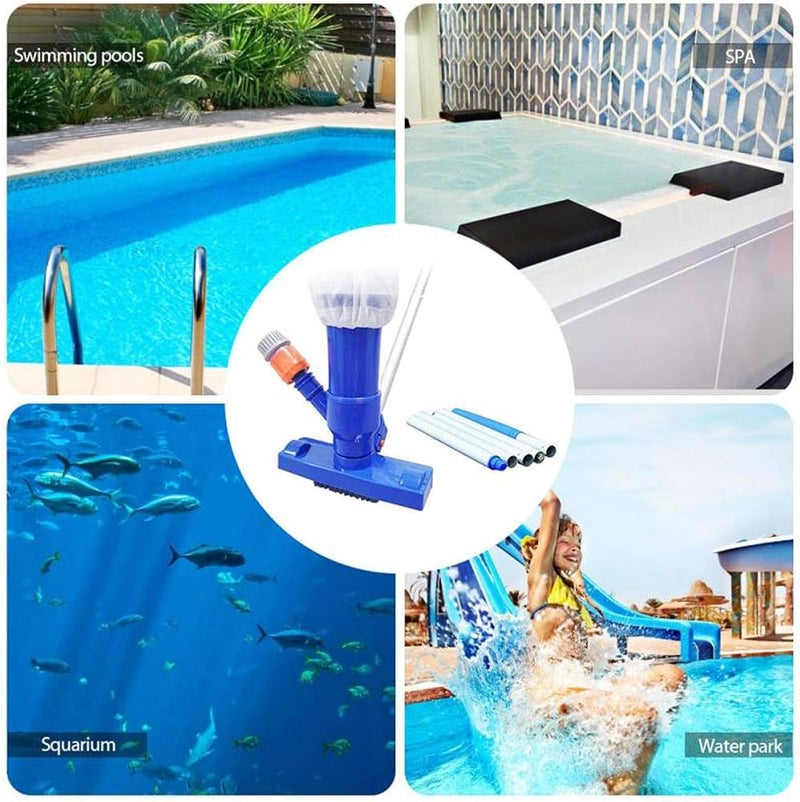 Bahels Swimming Pool Vacuum Cleaner Set Portable Detachable Cleaning Tool with Cleaning Net for Cleaning Floating Pool Skimmer Pool Leaf Net - Image 4