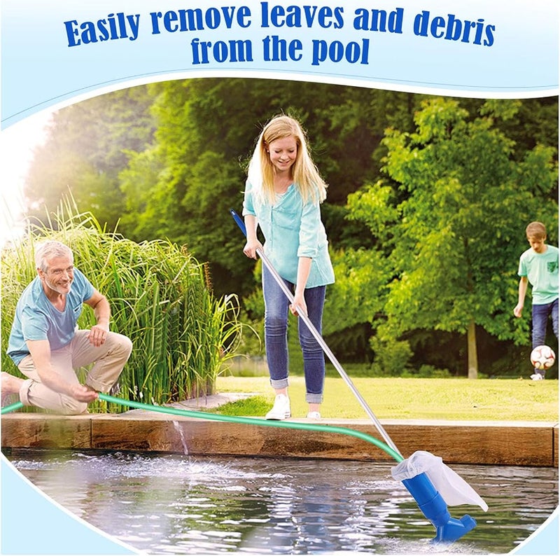 Bahels Swimming Pool Vacuum Cleaner Set Portable Detachable Cleaning Tool with Cleaning Net for Cleaning Floating Pool Skimmer Pool Leaf Net - Image 5