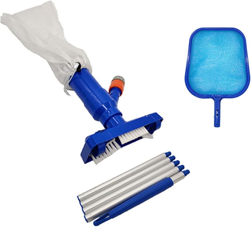 Bahels Swimming Pool Vacuum Cleaner Set Portable Detachable Cleaning Tool with Cleaning Net for Cleaning Floating Pool Skimmer Pool Leaf Net - Image 1