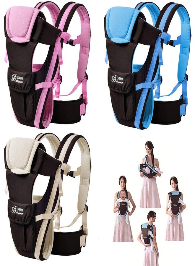 CdyBox Adjustable 4 Positions Carrier 3D Backpack Pouch Bag Wrap Soft Structured Ergonomic Sling Front Back Newborn Baby Infant (Blue) - Image 1