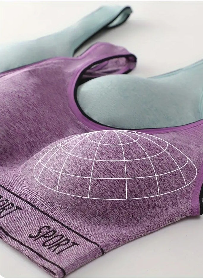 Generic - Women's 3-piece sportswear set in purple - bra, panty, and boxer - Image 1
