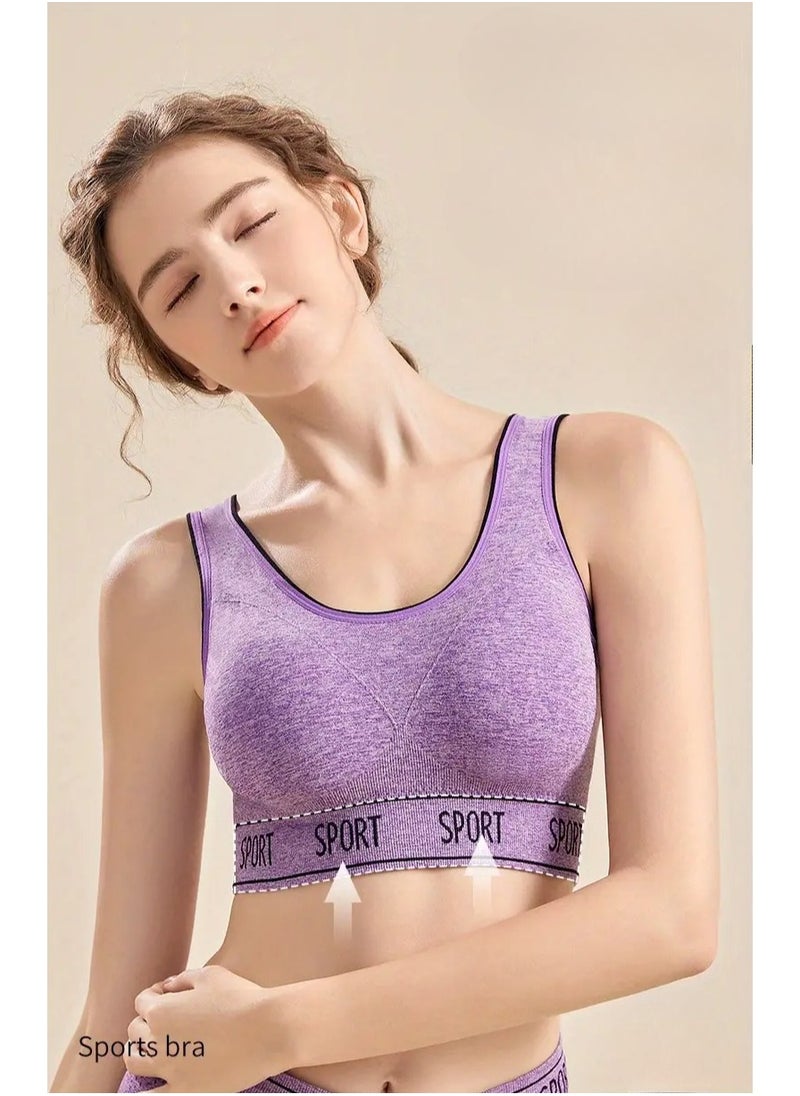 Generic - Women's 3-piece sportswear set in purple - bra, panty, and boxer - Image 1