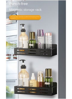 Multifunctional Magnetic Fridge Side Storage Rack, No Drill Wall-Mounted Organizer, Black 29.5*10*5cm - pzsku/Z19F0F4C65A2229586F5EZ/45/_/1733476488/53f16061-8b2b-4c06-a0f0-74d1c709cec5