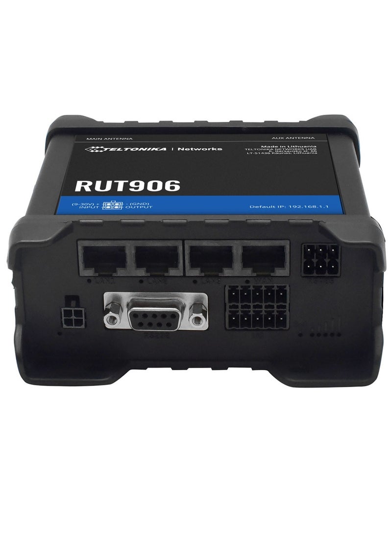 TELTONIKA - TELTONIKA Router4G (LTE) – Cat 4 up to 150 Mbps, 3G – Up to 42 Mbps, 2G – Up to 236.8 kbps [RUT906] - Image 1