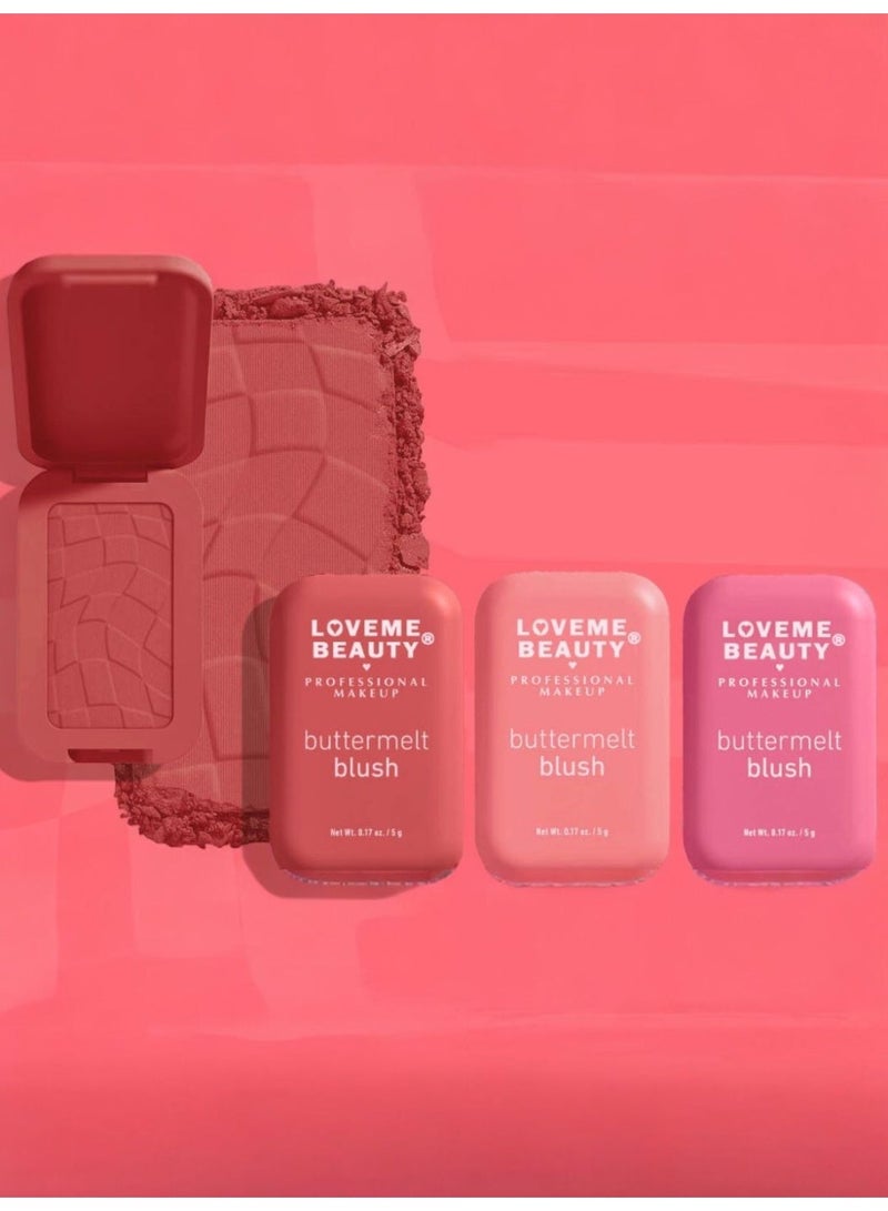 Professional Makeup Buttermelt Blush  3Pcs