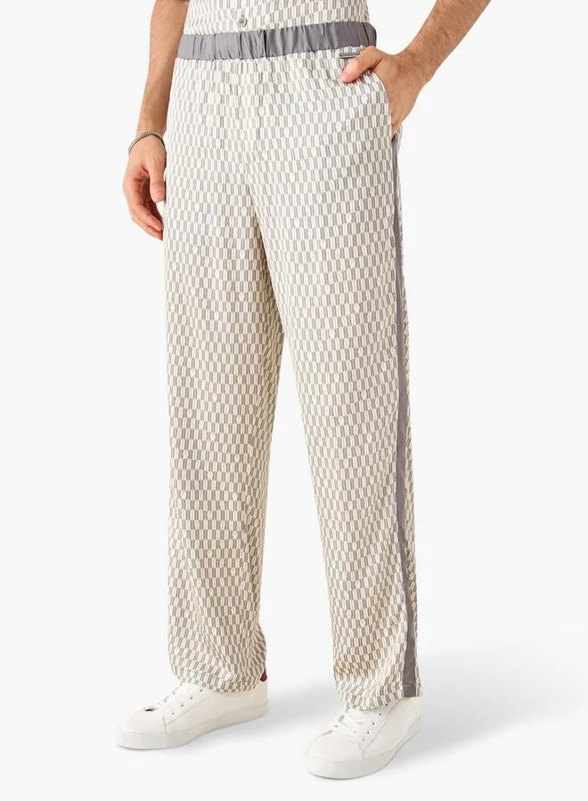 Emperor Printed Flexi Waist Pants with Elasticated Waistband