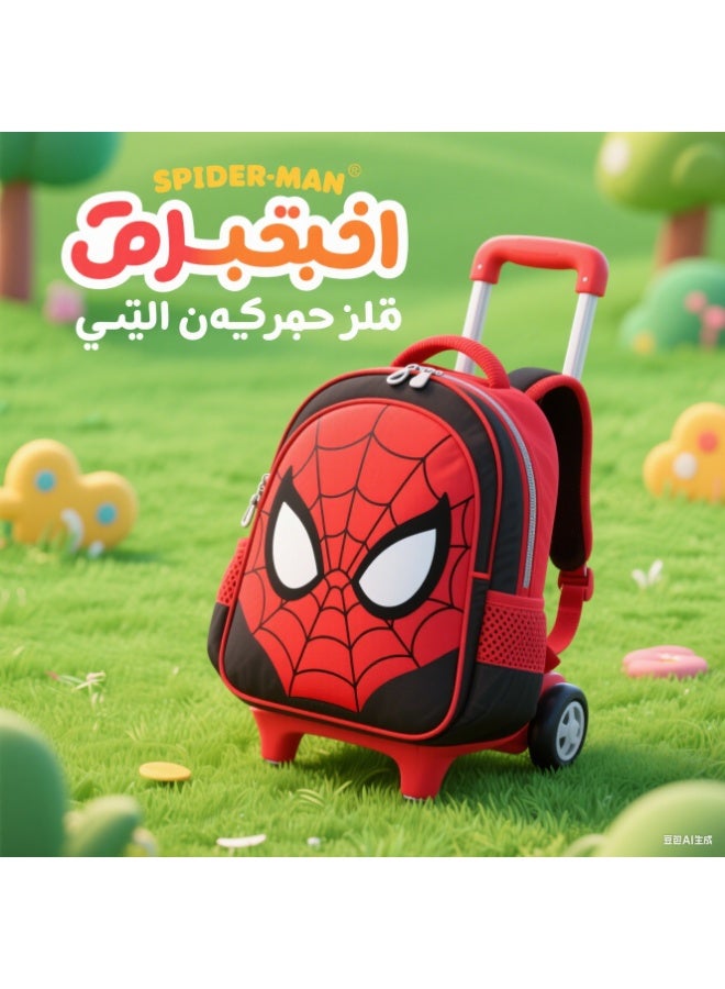 MARVEL Spider - Man Themed Rolling Kids Backpack for Preschool and Primary  - Image 4
