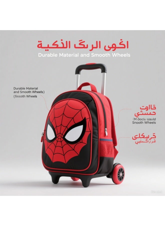 MARVEL Spider - Man Themed Rolling Kids Backpack for Preschool and Primary  - Image 5
