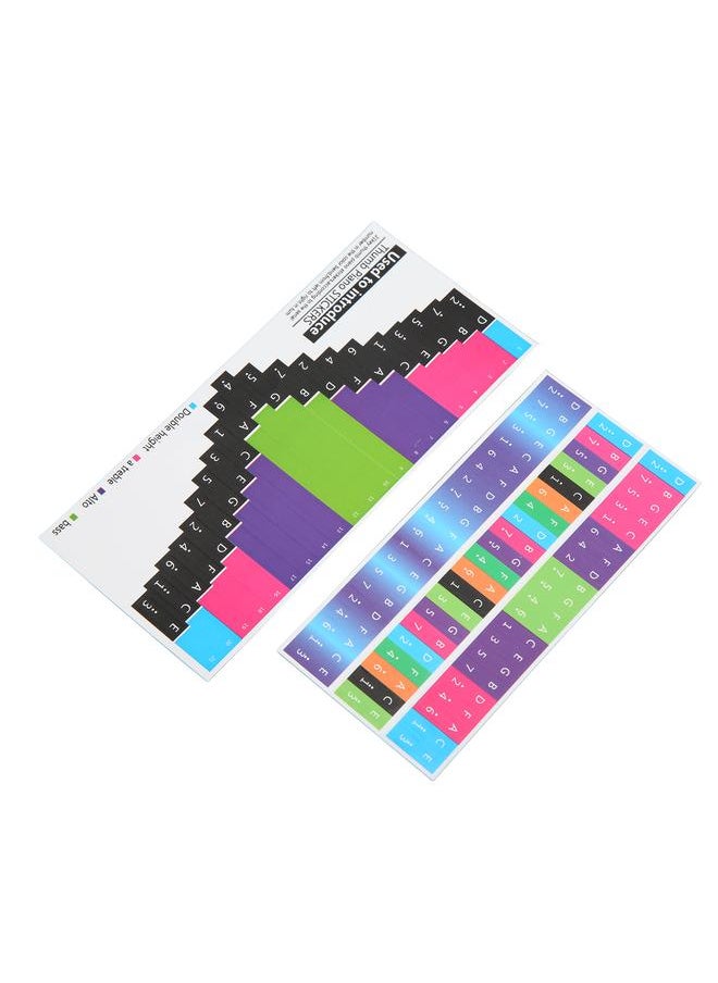 Thoraya - Colorful Kalimba Scale Sticker Thumb Piano Key Stickers Musical Note Decoration for Beginner21 Keys Universal - Image 1