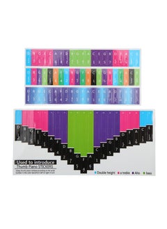 Colorful Kalimba Scale Sticker Thumb Piano Key Stickers Musical Note Decoration for Beginner21 Keys Universal