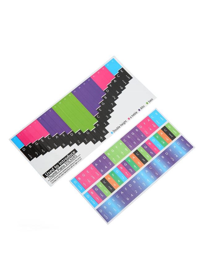 Thoraya - Colorful Kalimba Scale Sticker Thumb Piano Key Stickers Musical Note Decoration for Beginner21 Keys Universal - Image 1