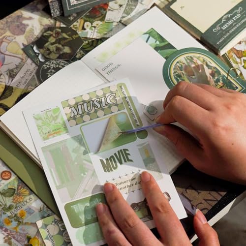 Mluffy Wild Dome Vintage Aesthetic journaling kit, Scrapbook Journal Set, DIY Paper Stickers Craft Kits for Journal kit, Aesthetic Sticker, Scrap Book and Notebook Collage (Wild Dome) - Image 2