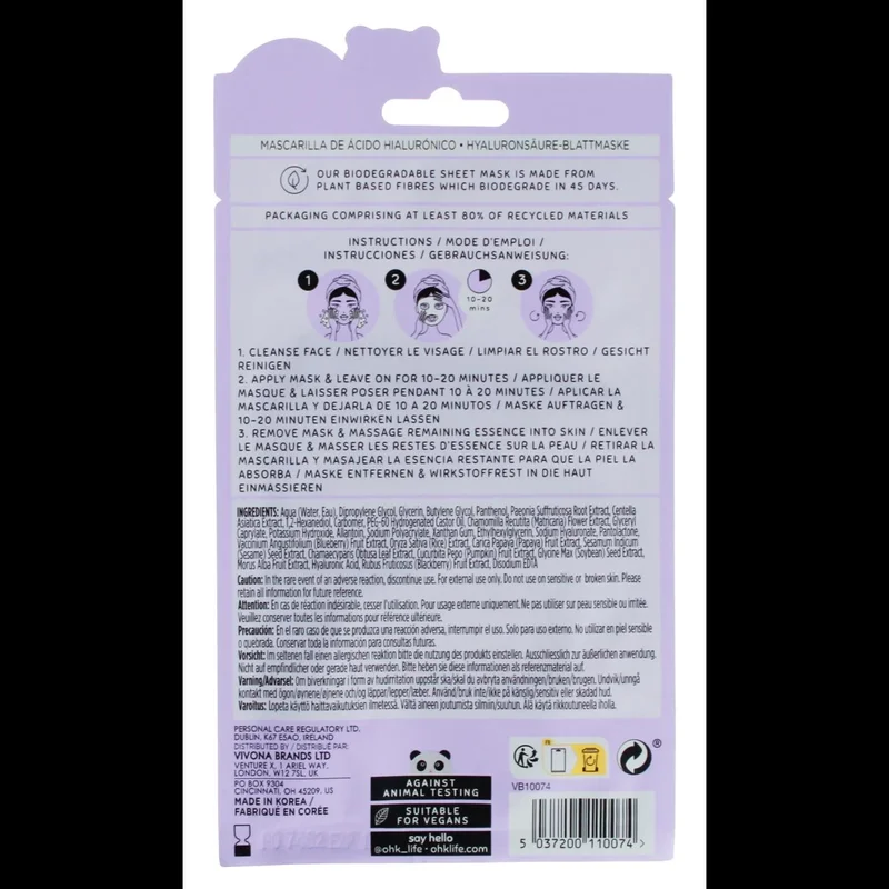 Oh K Oh K! Hyaluronic Acid Sheet Mask