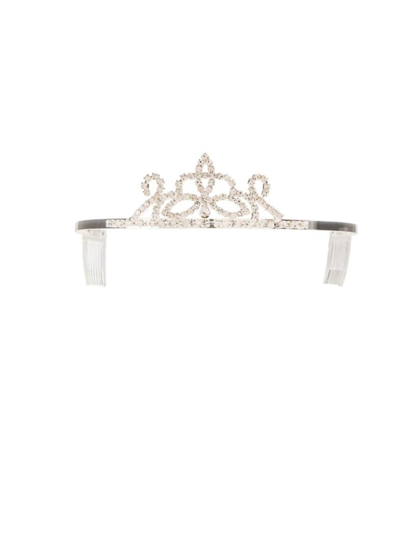 تاج فضي مع لمسات من حجر الراين - Image 1