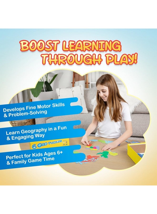 GeoToys GeoPuzzle, Country-Shaped Jigsaw Puzzles Set of 6 in One Box, Geography Puzzle, Map Puzzle, Jigsaw Puzzles for Kids Ages 6-9 Years Old - Image 5