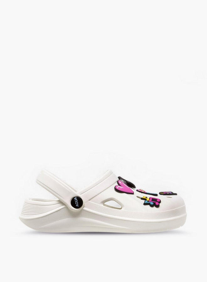 Aqua Girls Jibbitz Accent Clogs - Image 1